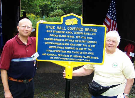 Hyde Hll Historical Marker. Photo provided by Dick Wilson, 9/9/06